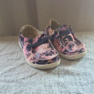 Hey Dude Pink and Black Sneakers Slip-On Comfort